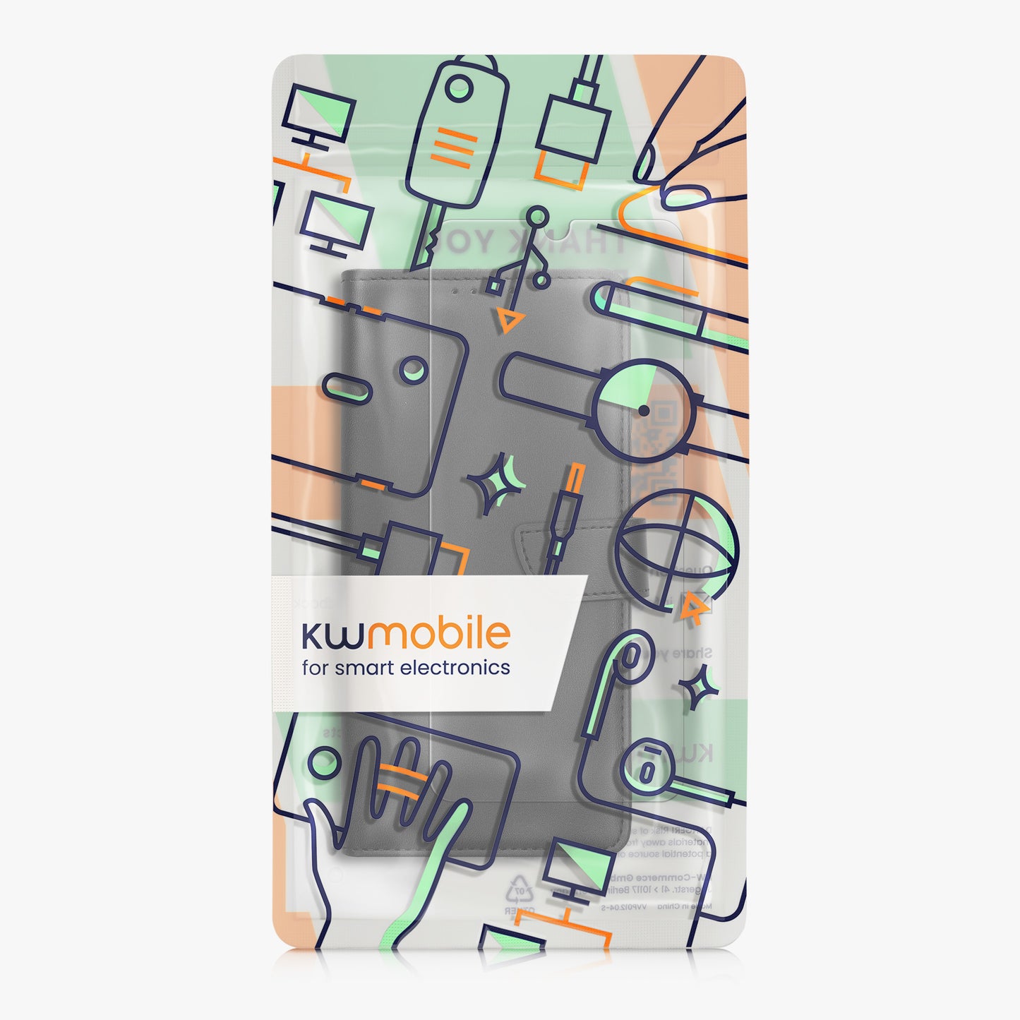 kwmobile Kunstleder Handyhülle kompatibel mit Samsung Galaxy Xcover7 Hülle - Brieftaschen Schutzhülle aus PU-Leder mit Displayschutz und RFID-Schutz
