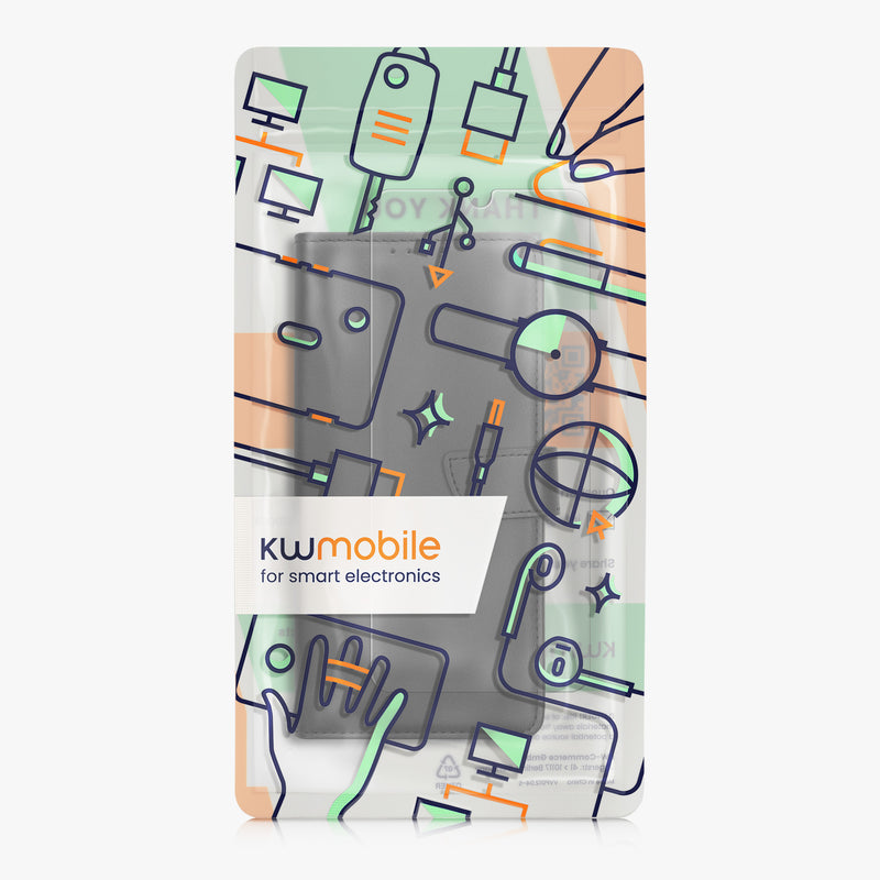 kwmobile Kunstleder Handyhülle kompatibel mit Samsung Galaxy Xcover7 Hülle - Brieftaschen Schutzhülle aus PU-Leder mit Displayschutz und RFID-Schutz