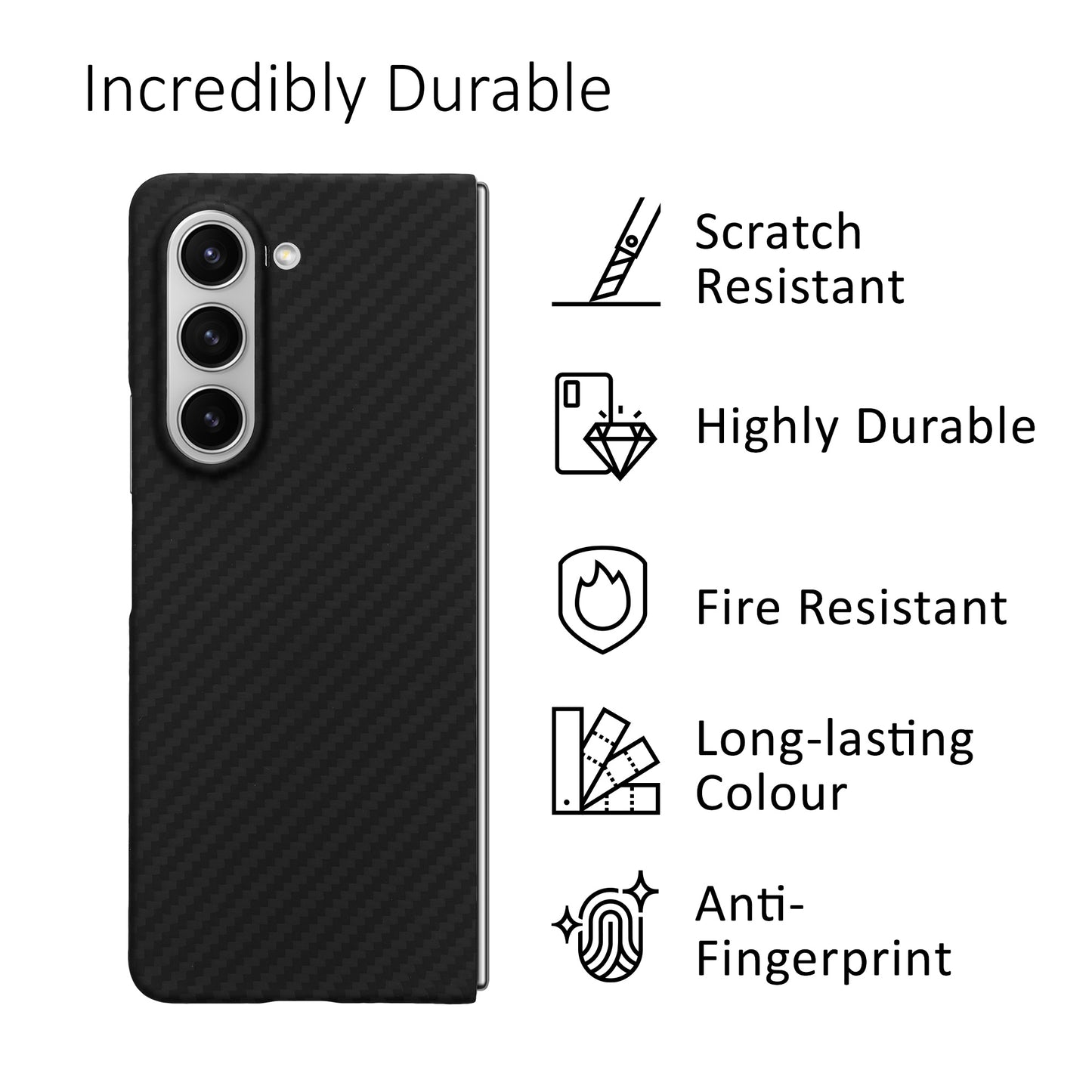kalibri Schutzhülle kompatibel mit Samsung Galaxy Z Fold5 - Handy Cover Case Handyhülle