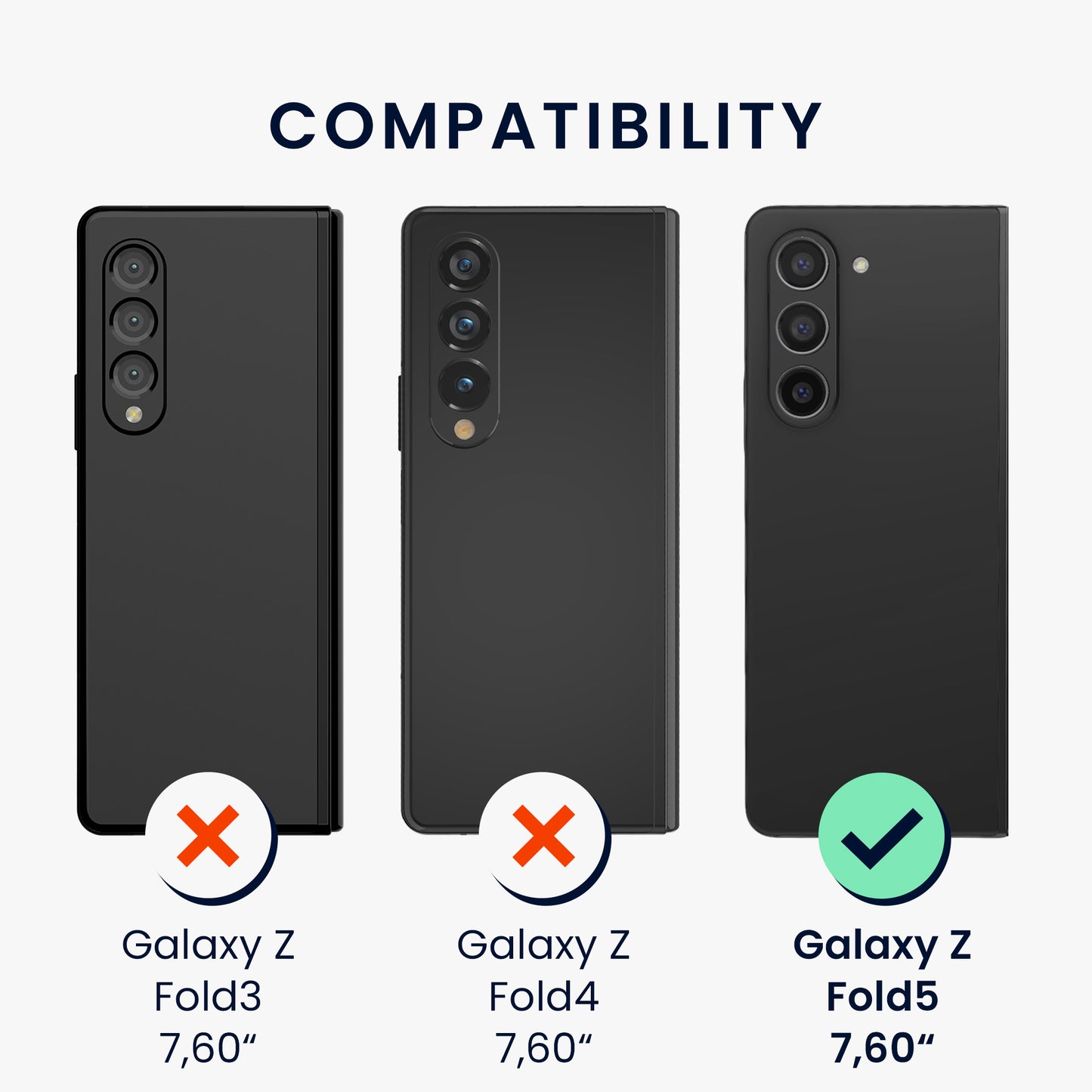 kalibri Schutzhülle kompatibel mit Samsung Galaxy Z Fold5 - Handy Cover Case Handyhülle
