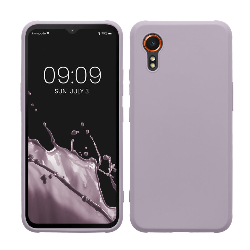 kwmobile Hülle kompatibel mit Samsung Galaxy Xcover7 Hülle - weiches TPU Silikon Case - Cover geeignet für kabelloses Laden - Lavendel Lavendel  