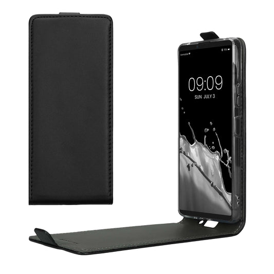 kwmobile Schutzhülle kompatibel mit Sony Xperia 10 VI - Hülle Handy - Flip Case Handyhülle Schwarz Schwarz  
