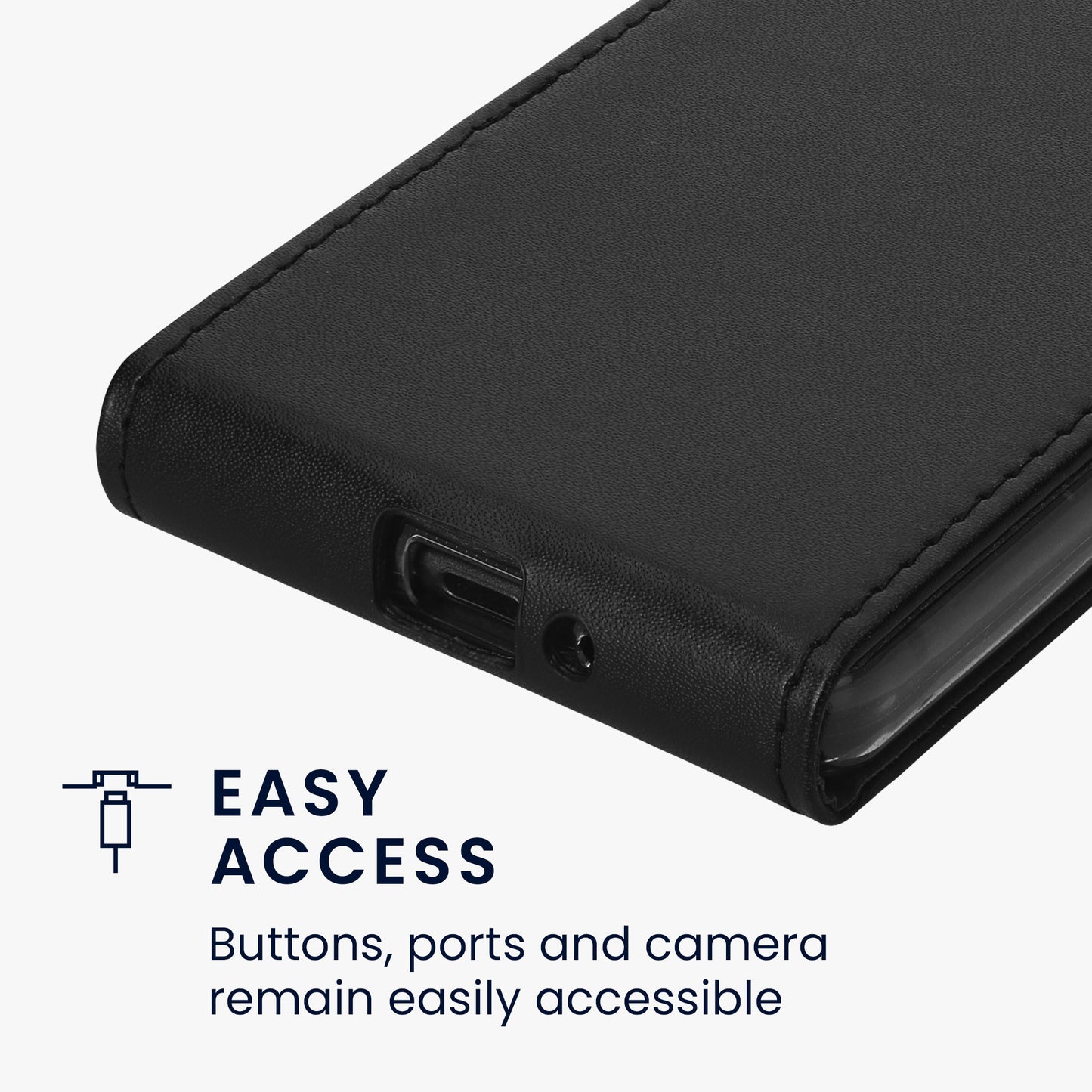 kwmobile Schutzhülle kompatibel mit Sony Xperia 10 VI - Hülle Handy - Flip Case Handyhülle