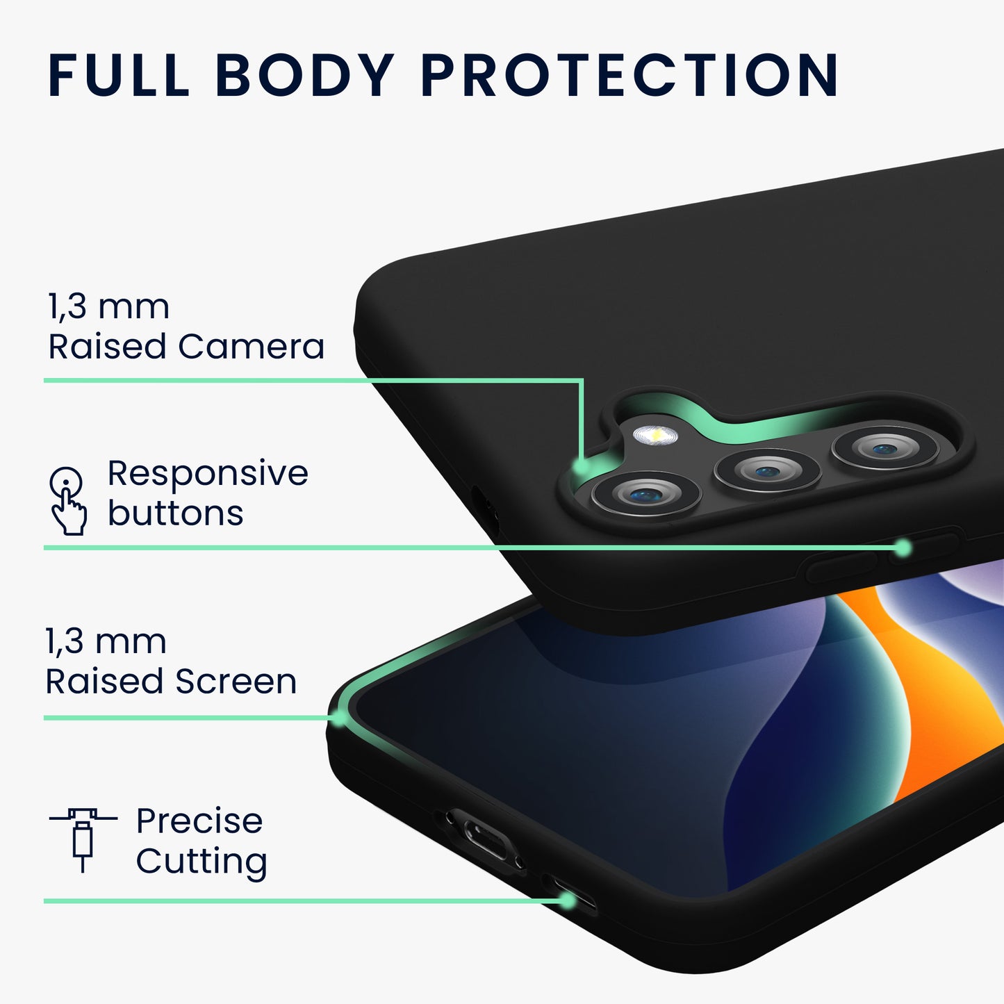 kwmobile Handyhülle für Samsung Galaxy S24 FE Hülle Case Silikon Kabelloses Laden Schutzhülle Cover