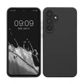 kwmobile Hülle kompatibel mit Samsung Galaxy S24 FE Hülle - Silikon Handy Case - Handyhülle weiche Oberfläche - kabelloses Laden - Dunkelgrau Dunkelgrau  