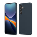 kwmobile Hülle kompatibel mit Samsung Galaxy S24 FE Hülle - Silikon Handy Case - Handyhülle weiche Oberfläche - kabelloses Laden - Dunkler Schiefer Dunkler Schiefer  