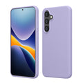 kwmobile Hülle kompatibel mit Samsung Galaxy S24 FE Hülle - Silikon Handy Case - Handyhülle weiche Oberfläche - kabelloses Laden - Lavendel Lavendel  