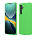 kwmobile Hülle kompatibel mit Samsung Galaxy S24 FE Hülle - Silikon Handy Case - Handyhülle weiche Oberfläche - kabelloses Laden - Limettengrün Limettengrün  
