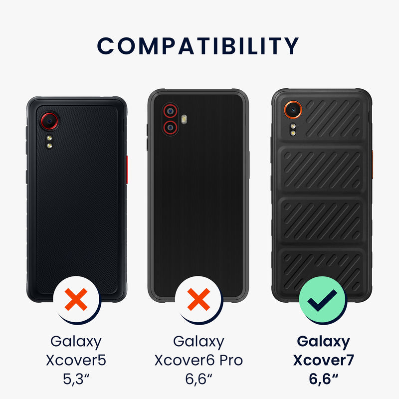 kwmobile Handyhülle für Samsung Galaxy Xcover7 Hülle - Case Silikon - Kabelloses Laden - Schutzhülle Cover