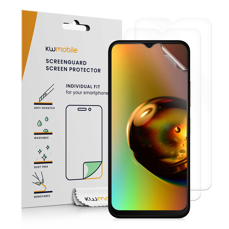 kwmobile 3x Displayschutzfolie kompatibel mit Nokia C32 Folie - klare Schutzfolien Set in transparent Transparent  