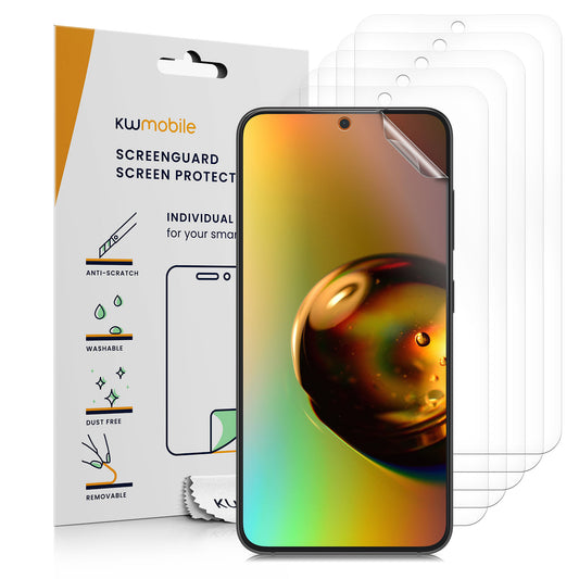 kwmobile 6x Displayschutzfolie kompatibel mit Samsung Galaxy S24 FE Folie - klare Schutzfolien Set in transparent Transparent  