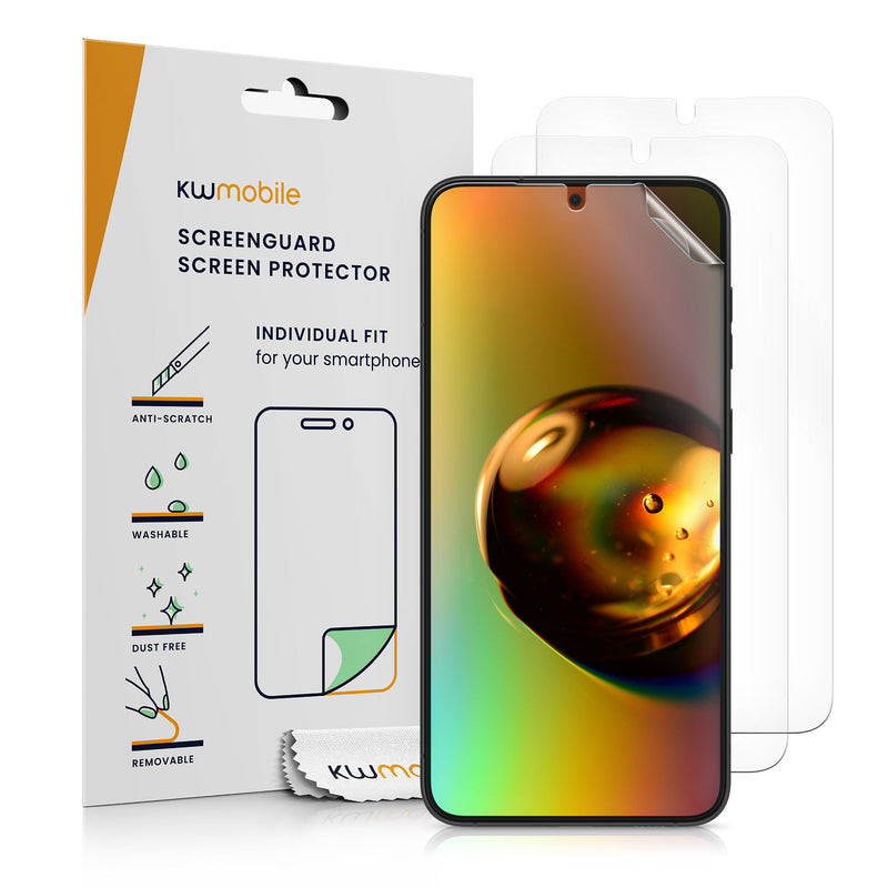 kwmobile 3x Displayschutzfolie kompatibel mit Samsung Galaxy S25 Plus Folie - klare Schutzfolien Set in transparent Transparent  