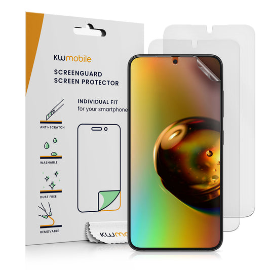 kwmobile 3x Folie matt kompatibel mit Samsung Galaxy S25 - Displayschutzfolie Schutzfolie - Displayschutz Displayfolie entspiegelt Matt Transparent  