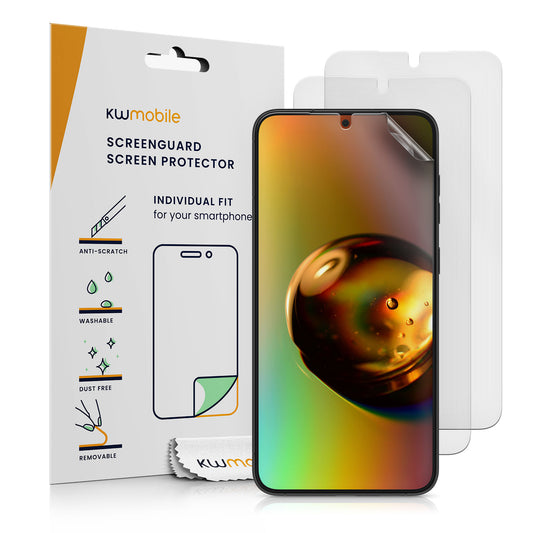 kwmobile 3x Folie matt kompatibel mit Samsung Galaxy S25 Plus - Displayschutzfolie Schutzfolie - Displayschutz Displayfolie entspiegelt Matt Transparent  