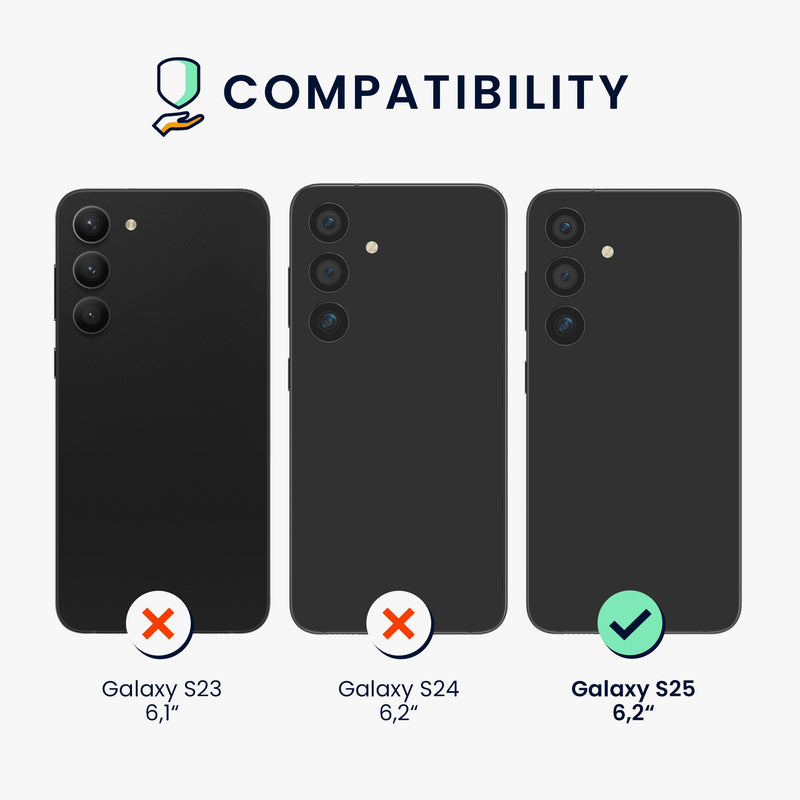 kwmobile Hülle kompatibel mit Samsung Galaxy S25 Hülle Cover geeignet für kabelloses Laden
