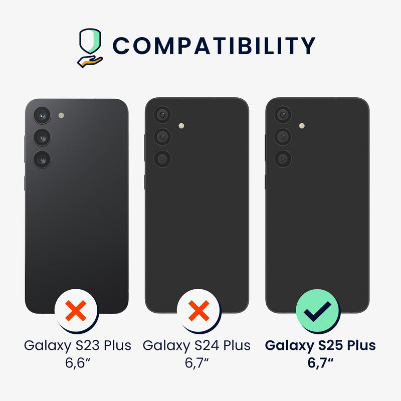 kwmobile Hülle kompatibel mit Samsung Galaxy S25 Plus Hülle Cover geeignet für kabelloses Laden