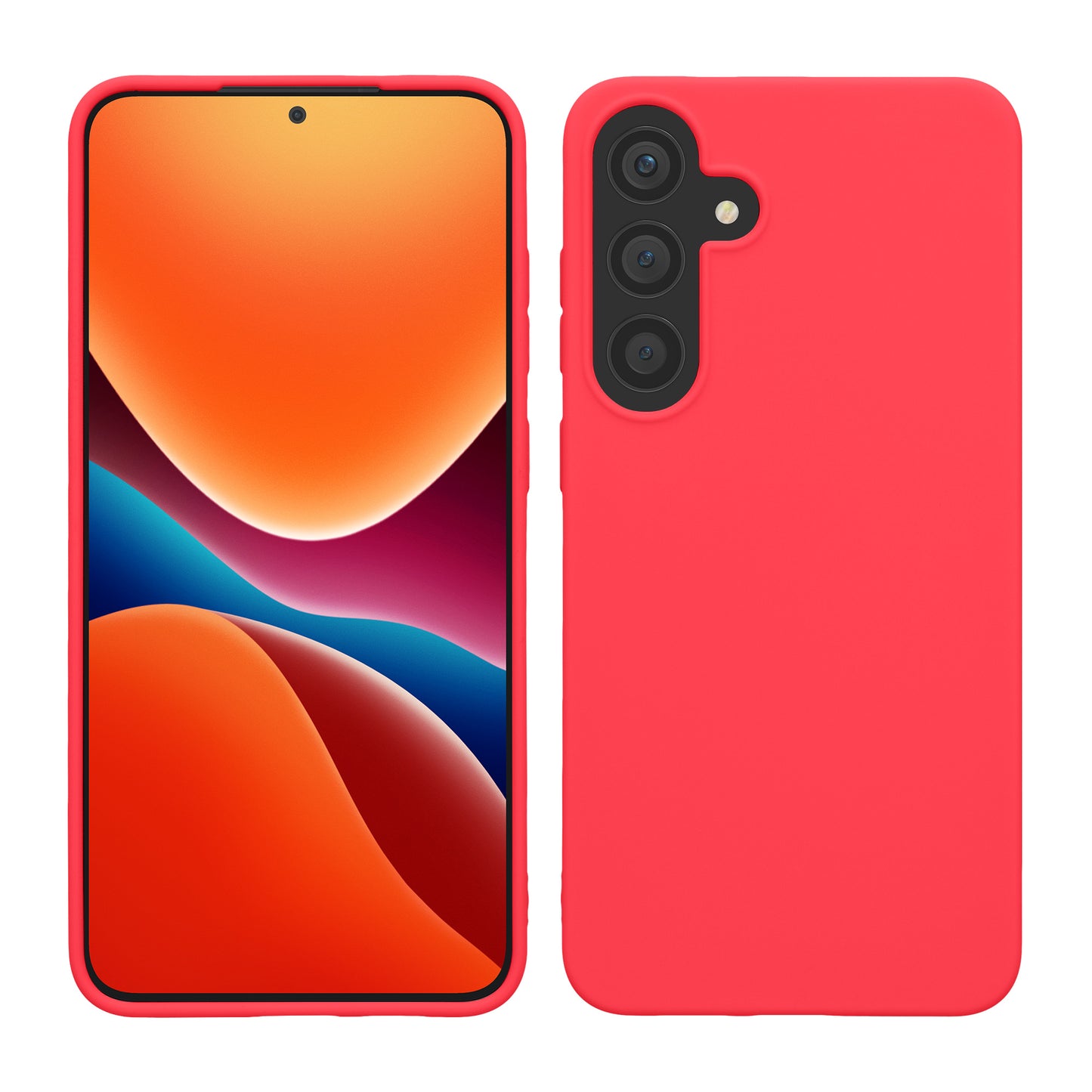 kwmobile Hülle kompatibel mit Samsung Galaxy S25 Plus Hülle - weiches TPU Silikon Case - Cover geeignet für kabelloses Laden - Neon Pink Neon Pink  