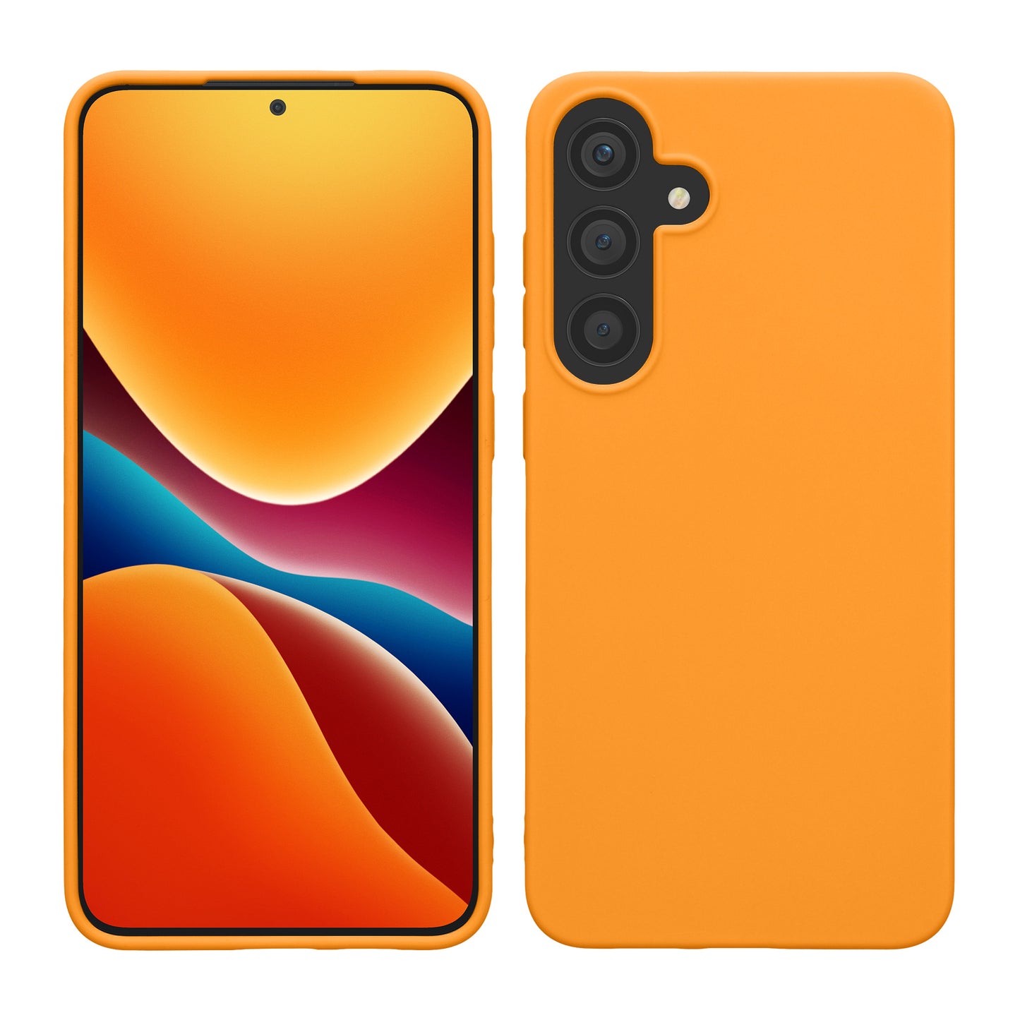 kwmobile Hülle kompatibel mit Samsung Galaxy S25 Plus Hülle - weiches TPU Silikon Case - Cover geeignet für kabelloses Laden - Fruity Orange Fruity Orange  