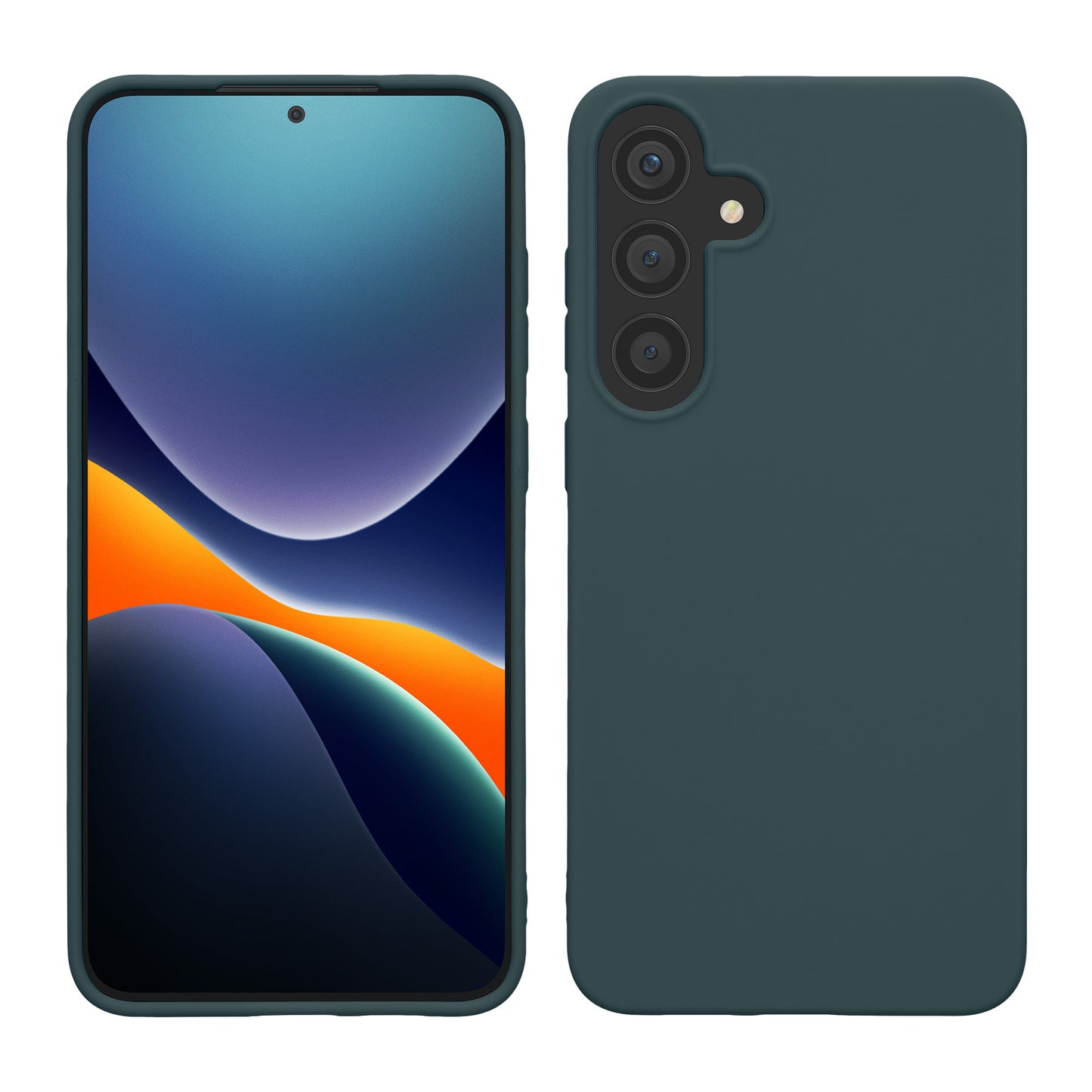 kwmobile Hülle kompatibel mit Samsung Galaxy S25 Plus Hülle - weiches TPU Silikon Case - Cover geeignet für kabelloses Laden - Dunkler Schiefer Dunkler Schiefer  