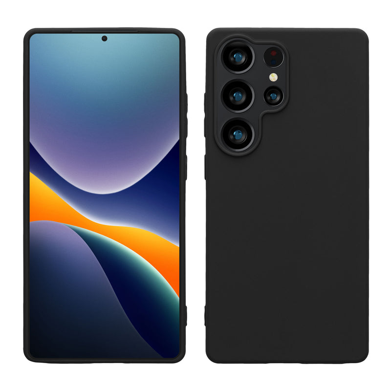kwmobile Hülle kompatibel mit Samsung Galaxy S25 Ultra Hülle - weiches TPU Silikon Case - Cover geeignet für kabelloses Laden - Schwarz Schwarz  