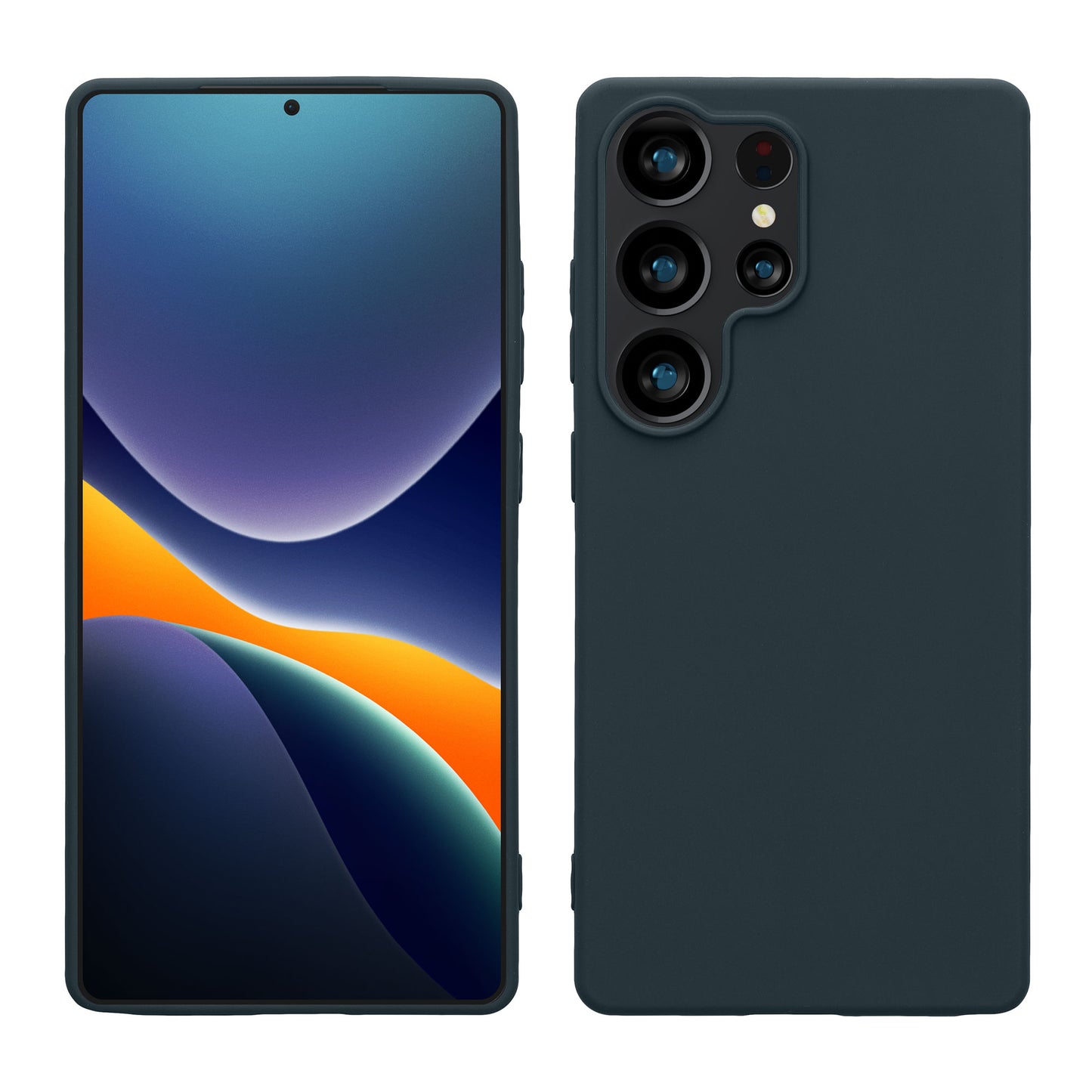 kwmobile Hülle kompatibel mit Samsung Galaxy S25 Ultra Hülle - weiches TPU Silikon Case - Cover geeignet für kabelloses Laden - Dunkler Schiefer Dunkler Schiefer  