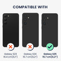 kwmobile Kunstleder Handyhülle kompatibel mit Samsung Galaxy S25 Hülle - Brieftaschen Schutzhülle aus PU-Leder mit Displayschutz und RFID-Schutz