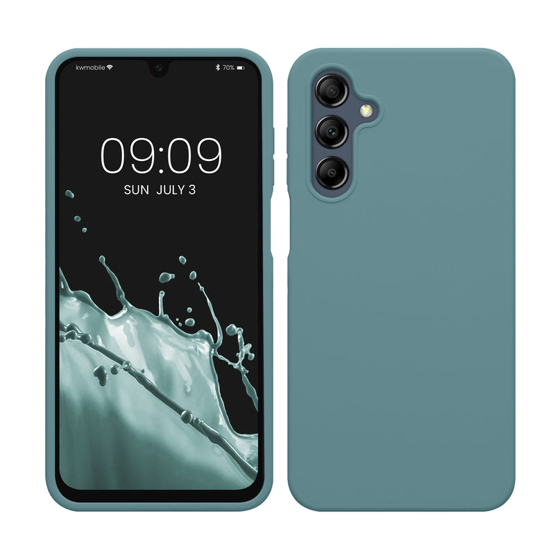 kwmobile Hülle kompatibel mit Samsung Galaxy A16 5G Hülle - Silikon Handy Case - Handyhülle weiche Oberfläche - kabelloses Laden - Arctic Night Arctic Night  