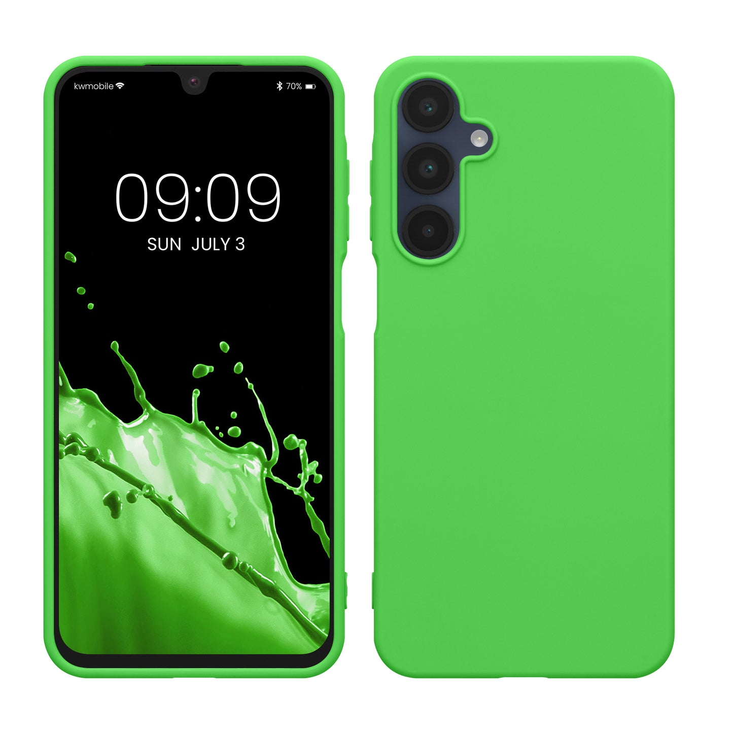 kwmobile Hülle kompatibel mit Samsung Galaxy A16 5G Hülle - weiches TPU Silikon Case - Cover geeignet für kabelloses Laden - Limettengrün Limettengrün  