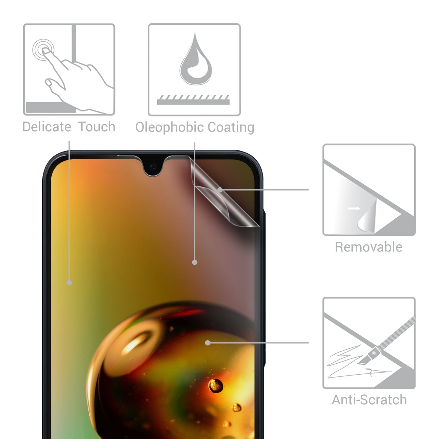 3x Displayschutzfolie matt kompatibel mit Samsung Galaxy A16 5G