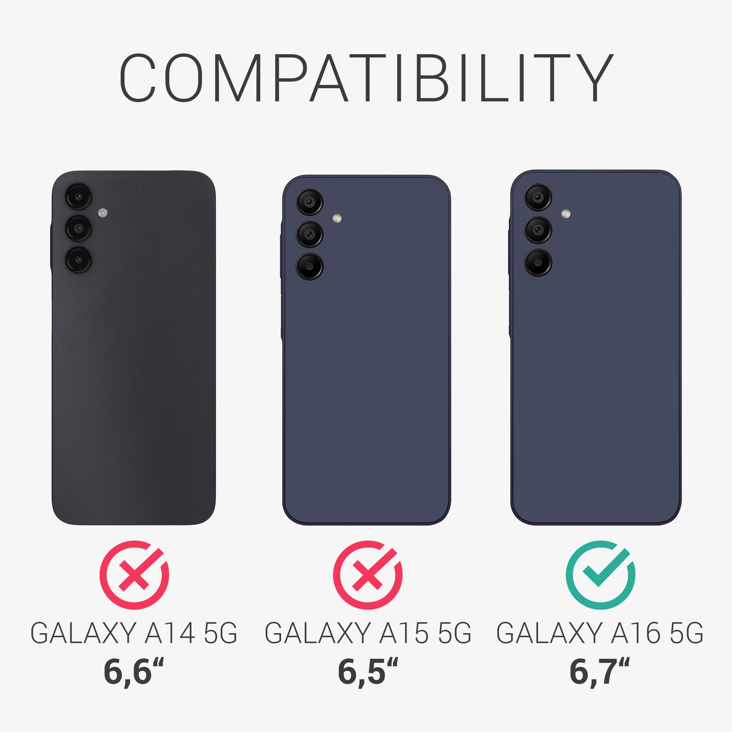 3x Displayschutzfolie matt kompatibel mit Samsung Galaxy A16 5G