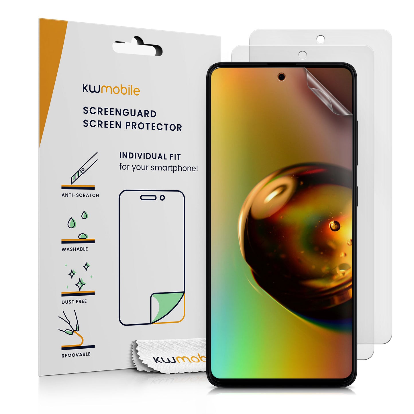 kwmobile 3x Folie matt kompatibel mit Samsung Galaxy A51 - Displayschutzfolie Schutzfolie - Displayschutz Displayfolie entspiegelt Matt Transparent  