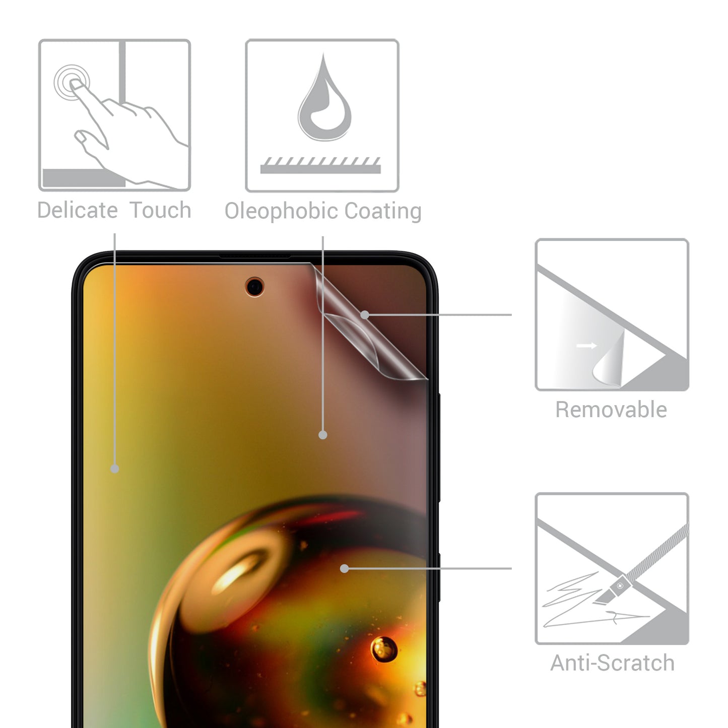 3x Displayschutzfolie matt kompatibel mit Samsung Galaxy A51