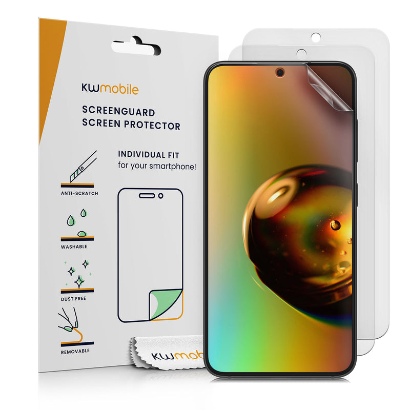 kwmobile 3x Folie matt kompatibel mit Samsung Galaxy S24 FE - Displayschutzfolie Schutzfolie - Displayschutz Displayfolie entspiegelt Matt Transparent  
