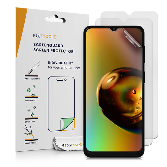 kwmobile 3x Folie matt kompatibel mit Samsung Galaxy A12 - Displayschutzfolie Schutzfolie - Displayschutz Displayfolie entspiegelt Matt Transparent  