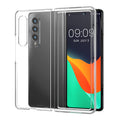 kwmobile Hülle kompatibel mit Samsung Galaxy Z Fold4 Case - Faltbare Handyhülle mit Rahmen - Robustes Cover in Transparent Transparent  