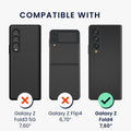kwmobile Hülle kompatibel mit Samsung Galaxy Z Fold4 Case - Faltbare Handyhülle mit Rahmen - Robustes Cover
