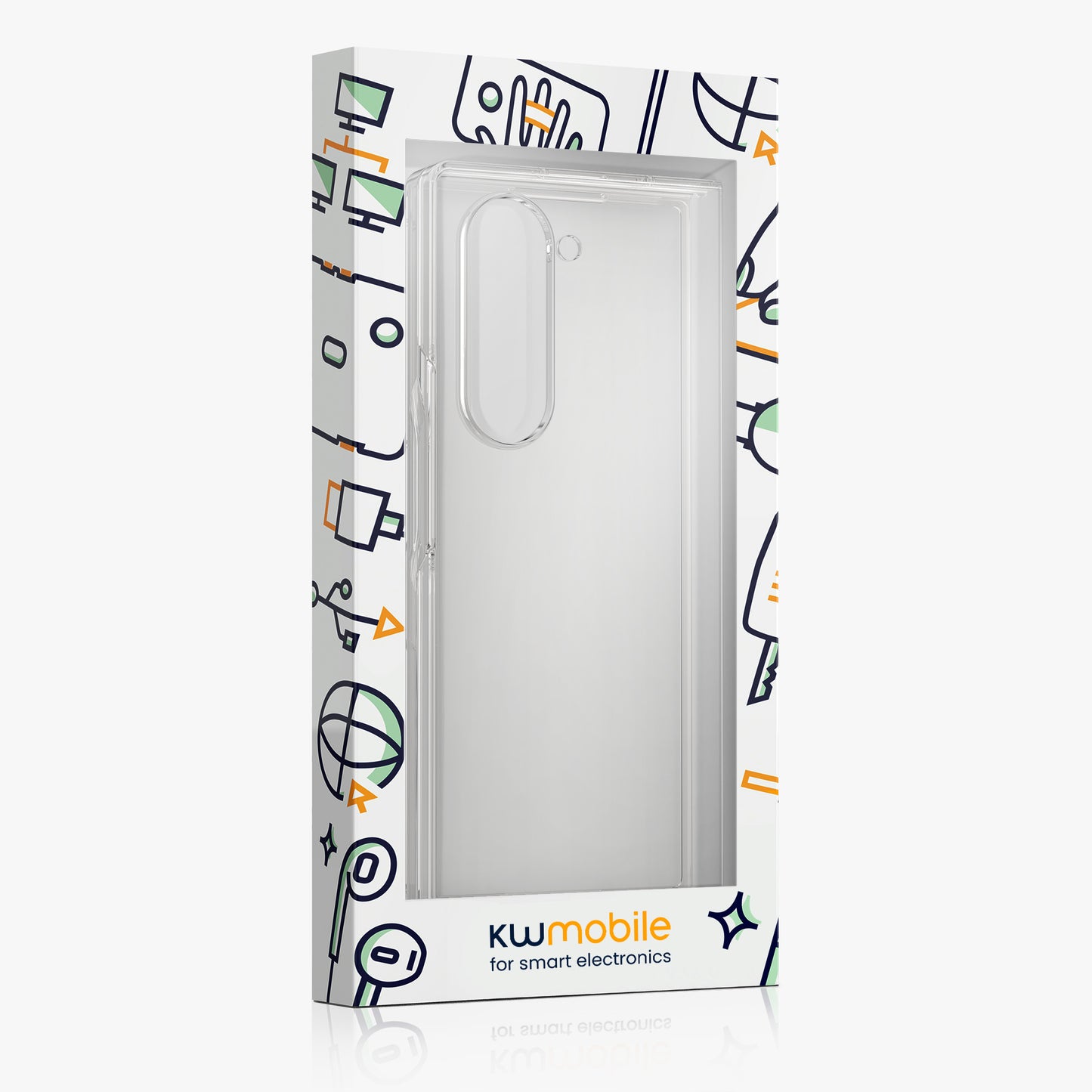 kwmobile Hülle kompatibel mit Samsung Galaxy Z Fold6 Case Faltbare Handyhülle mit Rahmen Robustes Cover