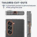 kwmobile Hülle kompatibel mit Samsung Galaxy Z Fold6 Case Faltbare Handyhülle mit Rahmen Robustes Cover