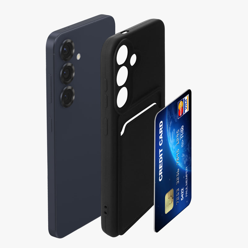 kwmobile Handyhülle kompatibel mit Samsung Galaxy S25 Hülle - Handy Cover mit Fach für Karten