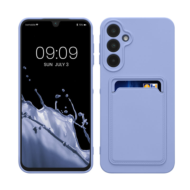 kwmobile Handyhülle kompatibel mit Samsung Galaxy A16 5G Hülle - Handy Cover mit Fach für Karten - in Lavendel Lavendel  