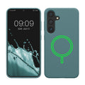 kwmobile Hülle kompatibel mit Samsung Galaxy S25 Hülle - magnetisches Silikon Case kompatibel mit MagSafe - Cover gummiert Arctic Night Arctic Night  