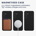 kwmobile Hülle kompatibel mit Samsung Galaxy S25 Plus magnetisches Case kompatibel mit MagSafe Cover gummiert