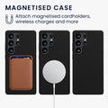 kwmobile Hülle kompatibel mit Samsung Galaxy S25 Ultra magnetisches Silikon Case kompatibel mit MagSafe Cover gummiert