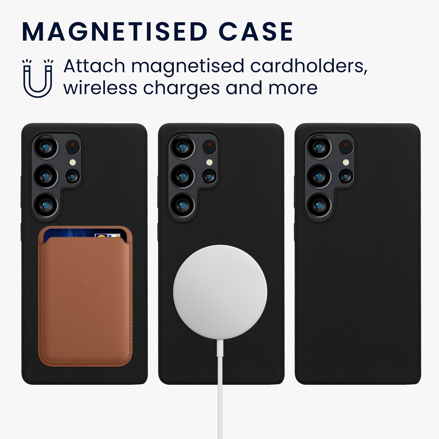kwmobile Hülle kompatibel mit Samsung Galaxy S25 Ultra magnetisches Silikon Case kompatibel mit MagSafe Cover gummiert