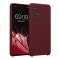 kwmobile Handyhülle kompatibel mit Samsung Galaxy A52 / A52 5G / A52s 5G Hülle - gummierte Handy Case aus Silikon in Bordeaux Violett Bordeaux Violett  