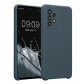 kwmobile Handyhülle kompatibel mit Samsung Galaxy A52 / A52 5G / A52s 5G Hülle - gummierte Handy Case aus Silikon in Dunkler Schiefer Dunkler Schiefer  