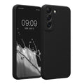 kwmobile Handyhülle kompatibel mit Samsung Galaxy S22 Hülle - gummierte Handy Case aus Silikon in Schwarz Schwarz  