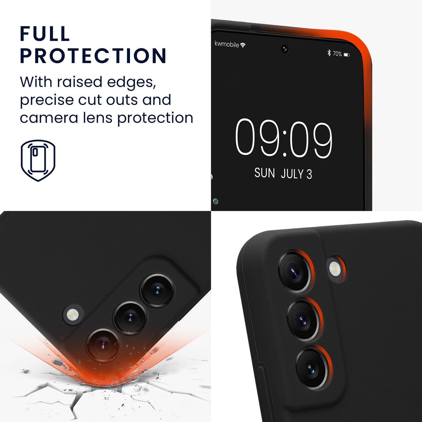 kwmobile Hülle kompatibel mit Samsung Galaxy S22 - Hülle Silikon gummiert - Handyhülle - Handy Case