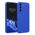 kwmobile Handyhülle kompatibel mit Samsung Galaxy S22 Hülle - gummierte Handy Case aus Silikon in Baltik Blau Baltik Blau  