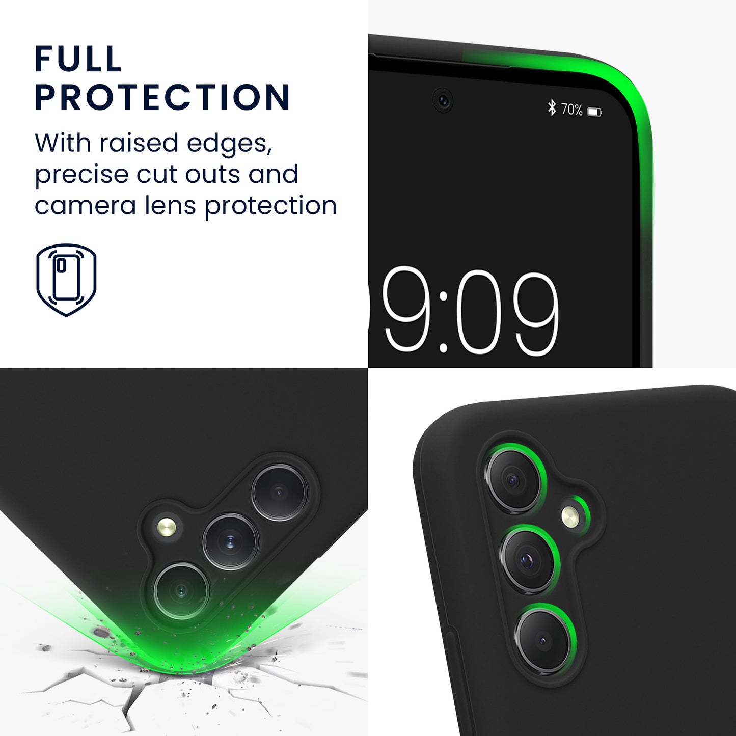 kwmobile Handyhülle für Samsung Galaxy A54 5G Hülle gummierte Handy Silikon Case Schutzhülle Cover